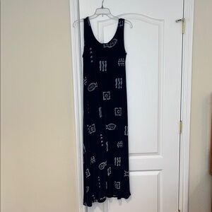 Coldwater Creek Black Sleeveless Scoop Neck Sundress
